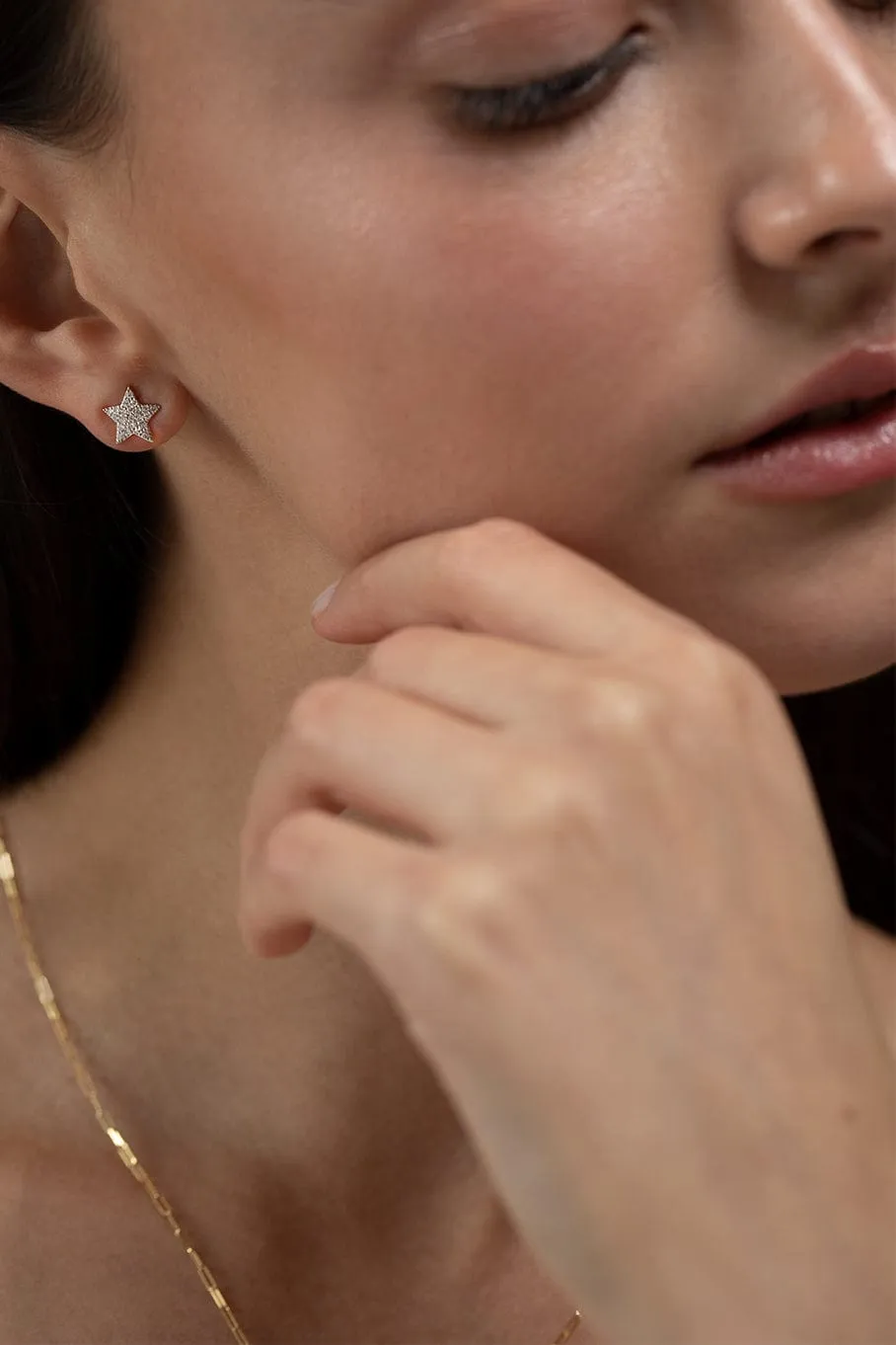 Diamond Mini Star Infinity Earrings