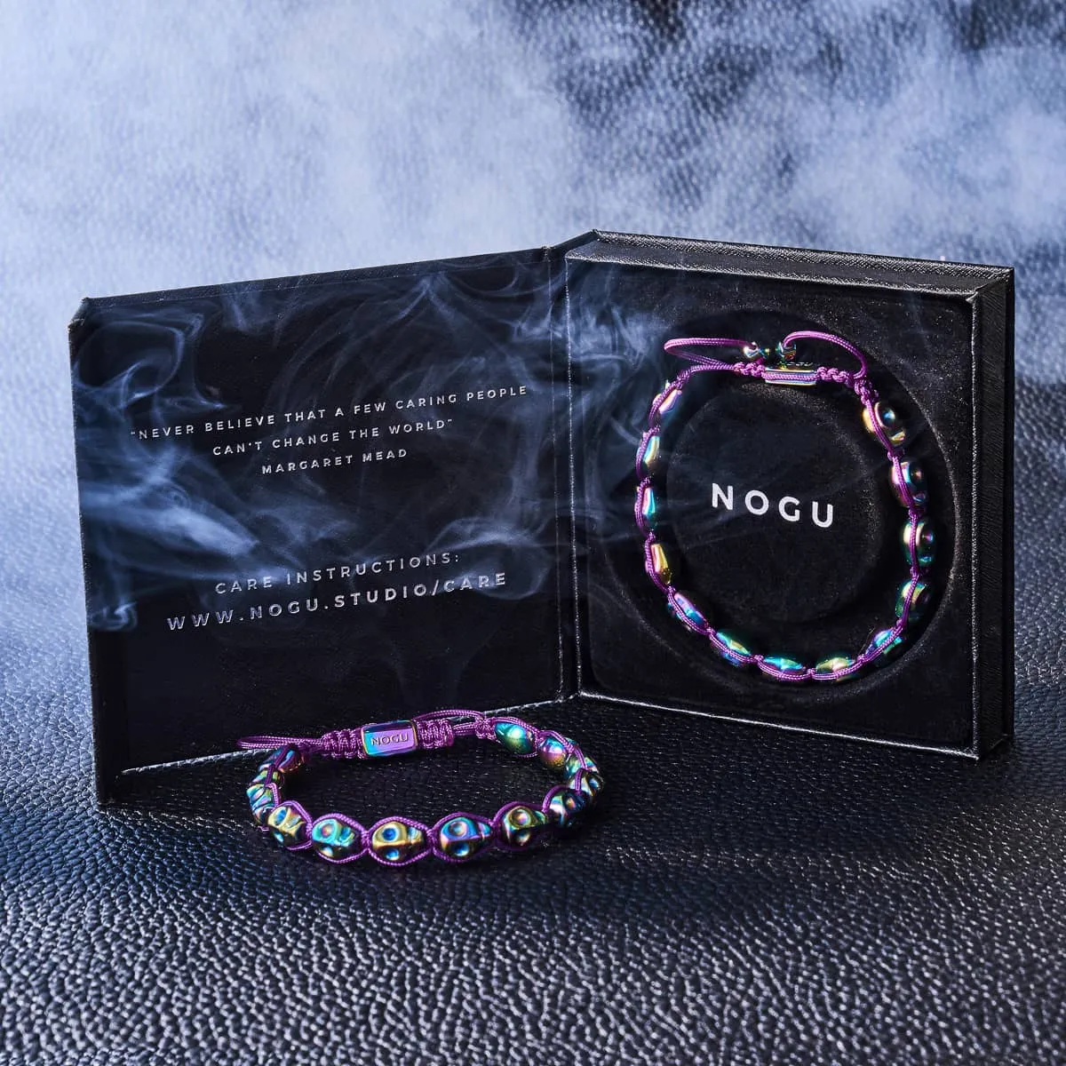 Divination | Rainbow Skulls x Violet | Macrame Bracelet
