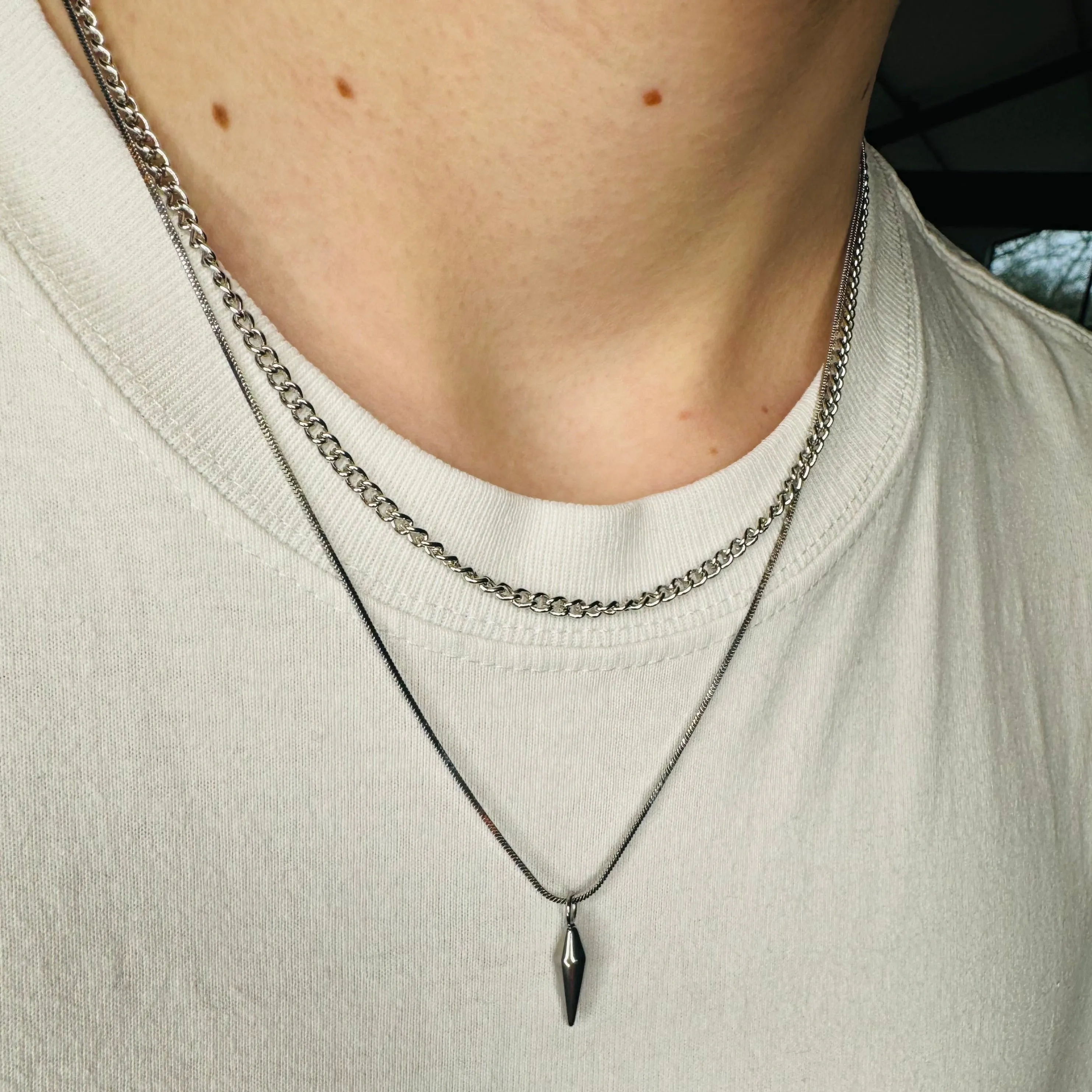 Double Spike Necklace