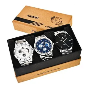 Espoir Combo of 3 Analogue Multicolor Dial Mens Watches-Combo 109 Espoir Bahubali