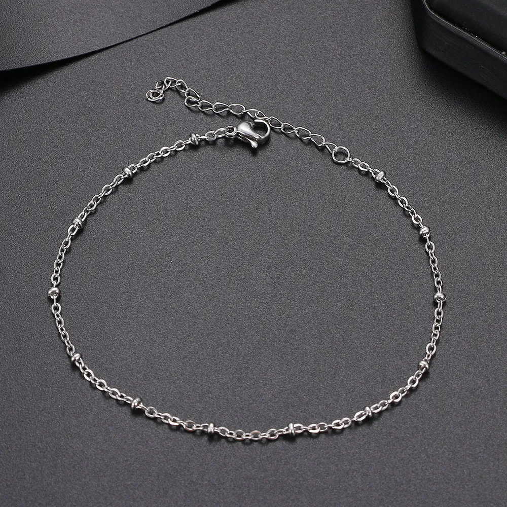 Fashion New Classic beaded chain Anklets Barefoot Gold Color Anklet