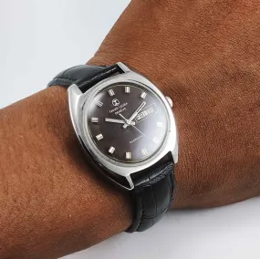 Favre Leuba Geneve Duomatic 908 Brown Dial 17 Jewels Men's Automatic Watch