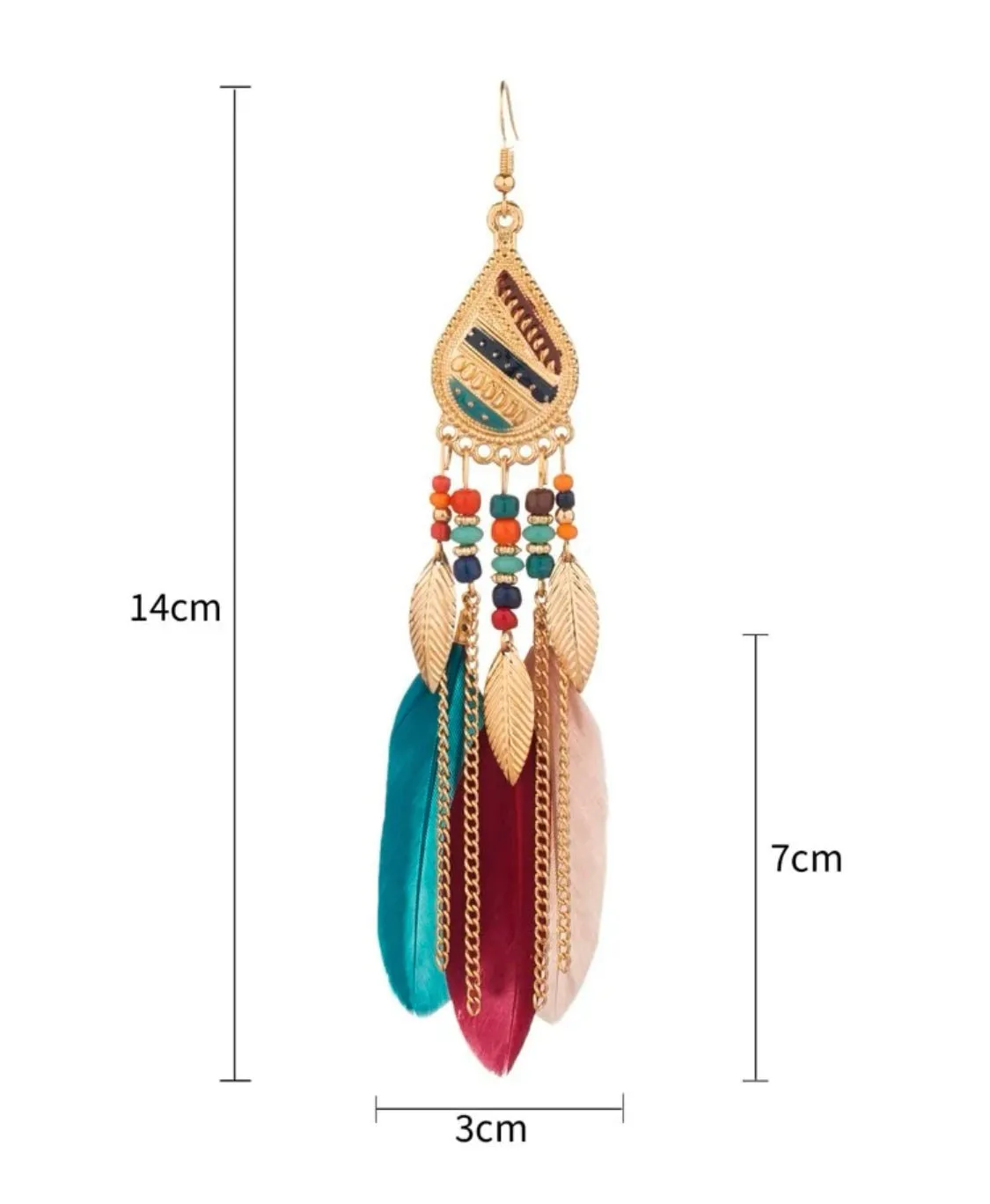 Feathered Dangle Earrings