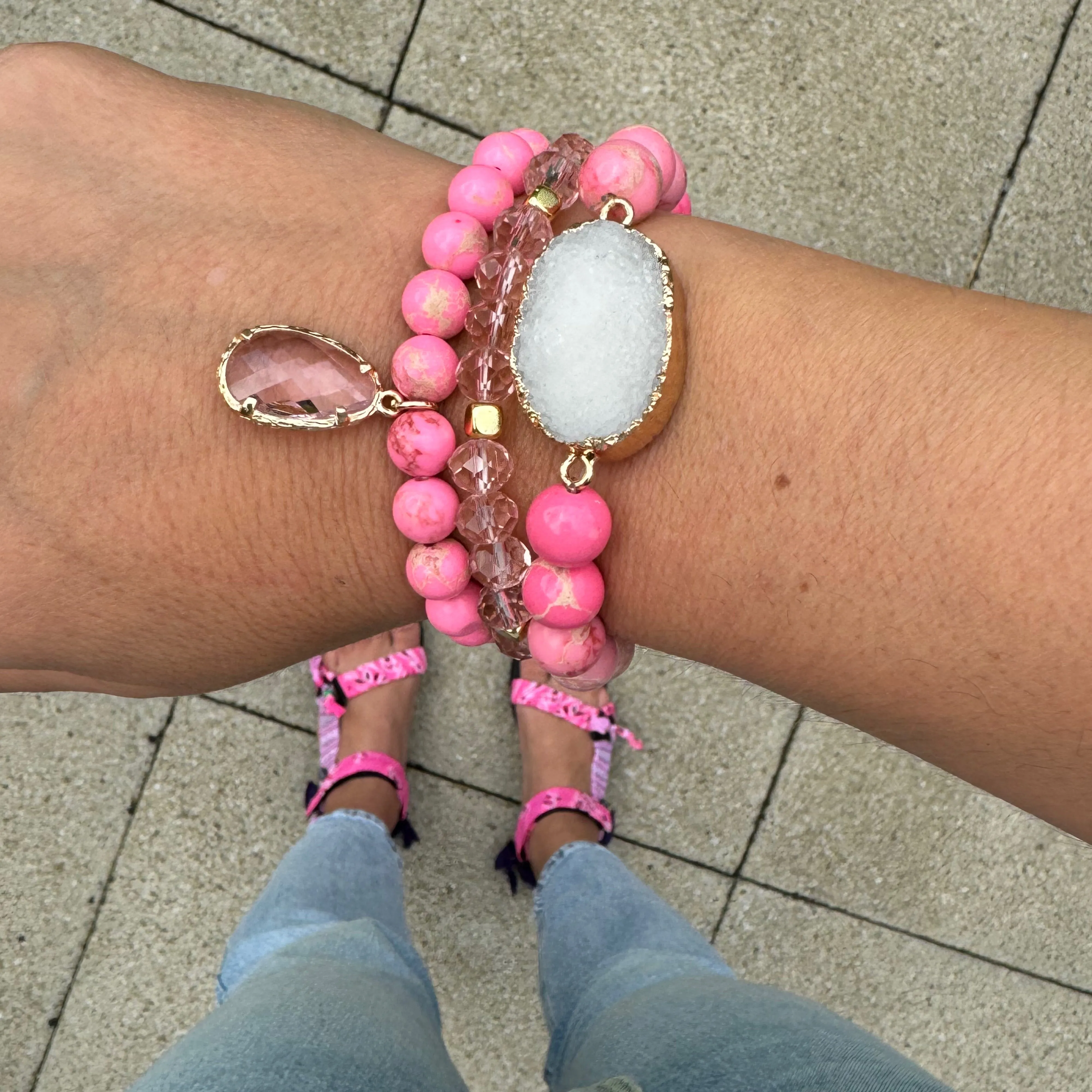 ‘Flamingo’ Bracelet Set of 3