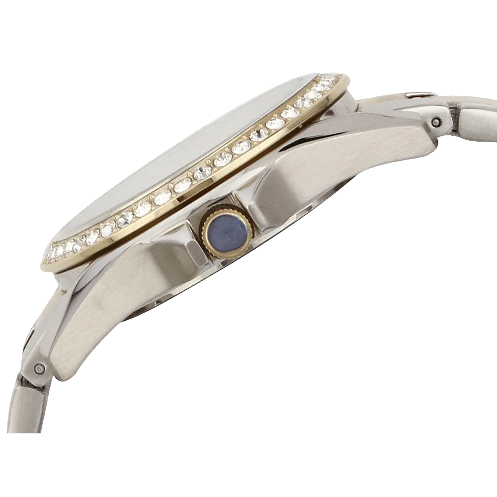 Fossil Womens ES3204 Riley Silver and Gold Tone Watch