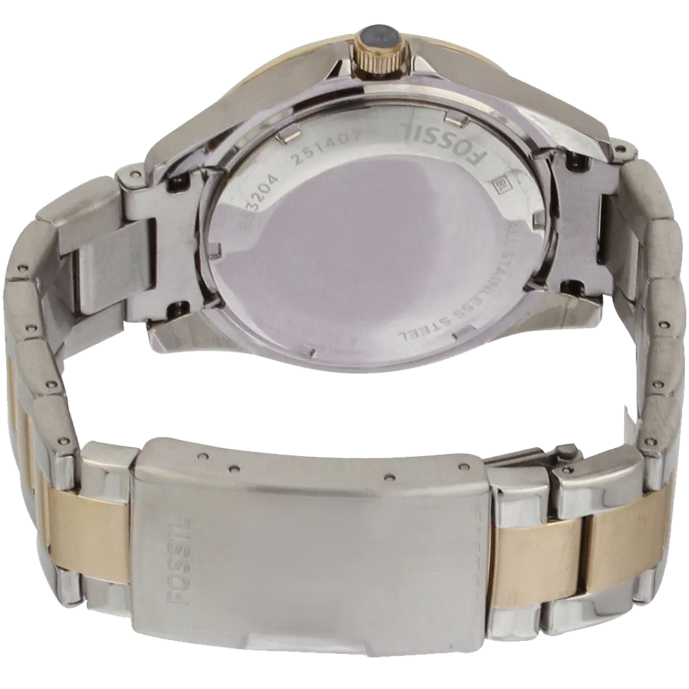 Fossil Womens ES3204 Riley Silver and Gold Tone Watch