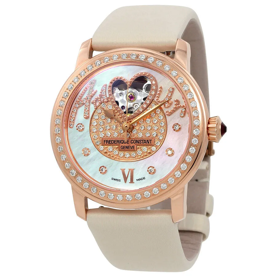 Frederique Constant Heart Cut-Out Diamond Dial Automatic Ladies Watch 310SQPV2PD4