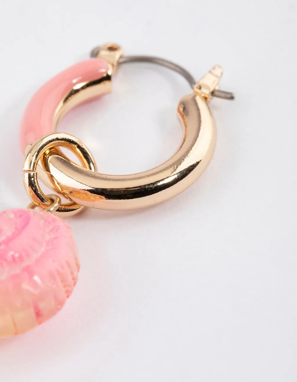 Gold Ombre Shell Drop Earrings