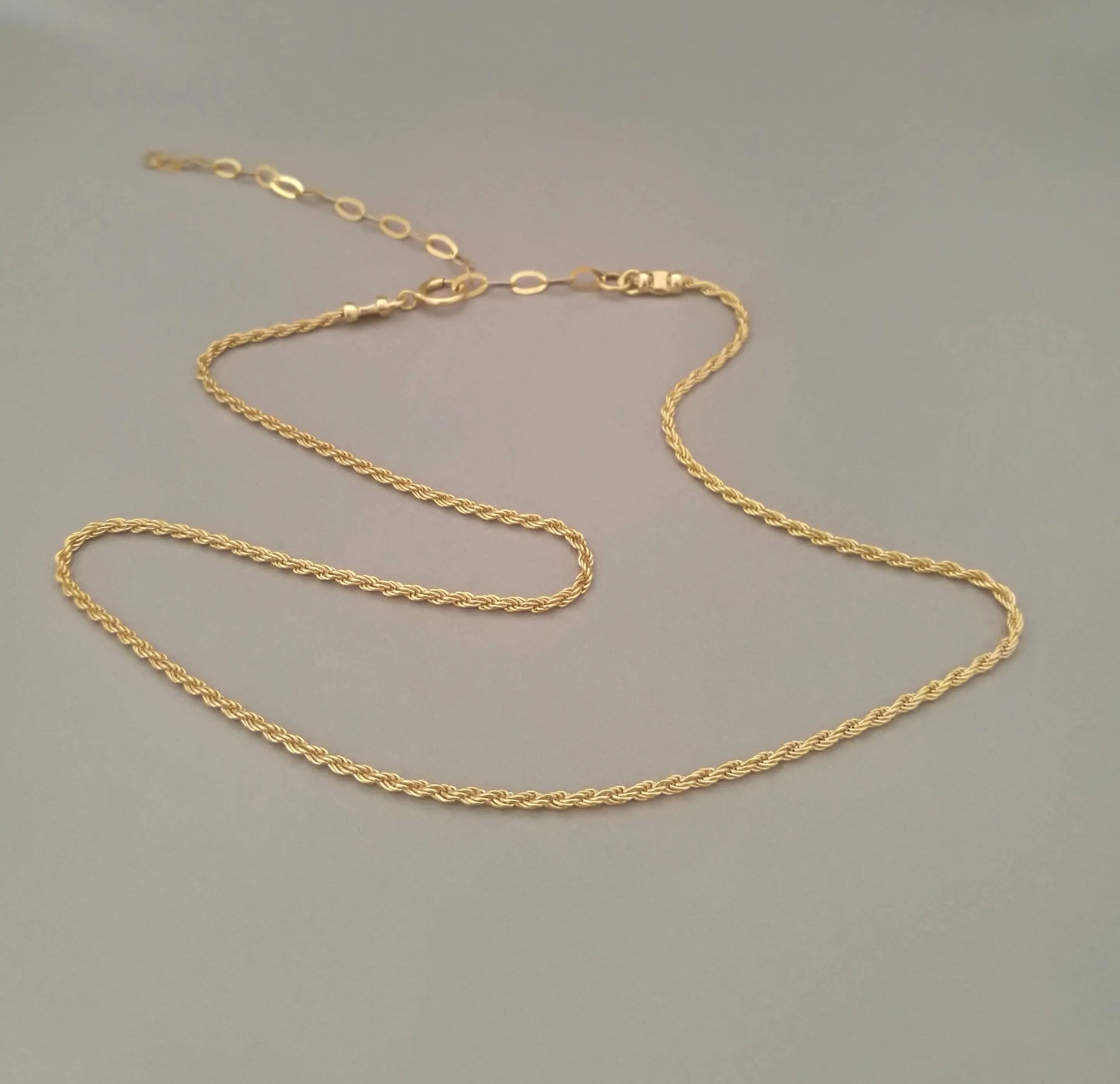 Gold Rope Choker and Dot Necklace - Set Of 2 Necklaces