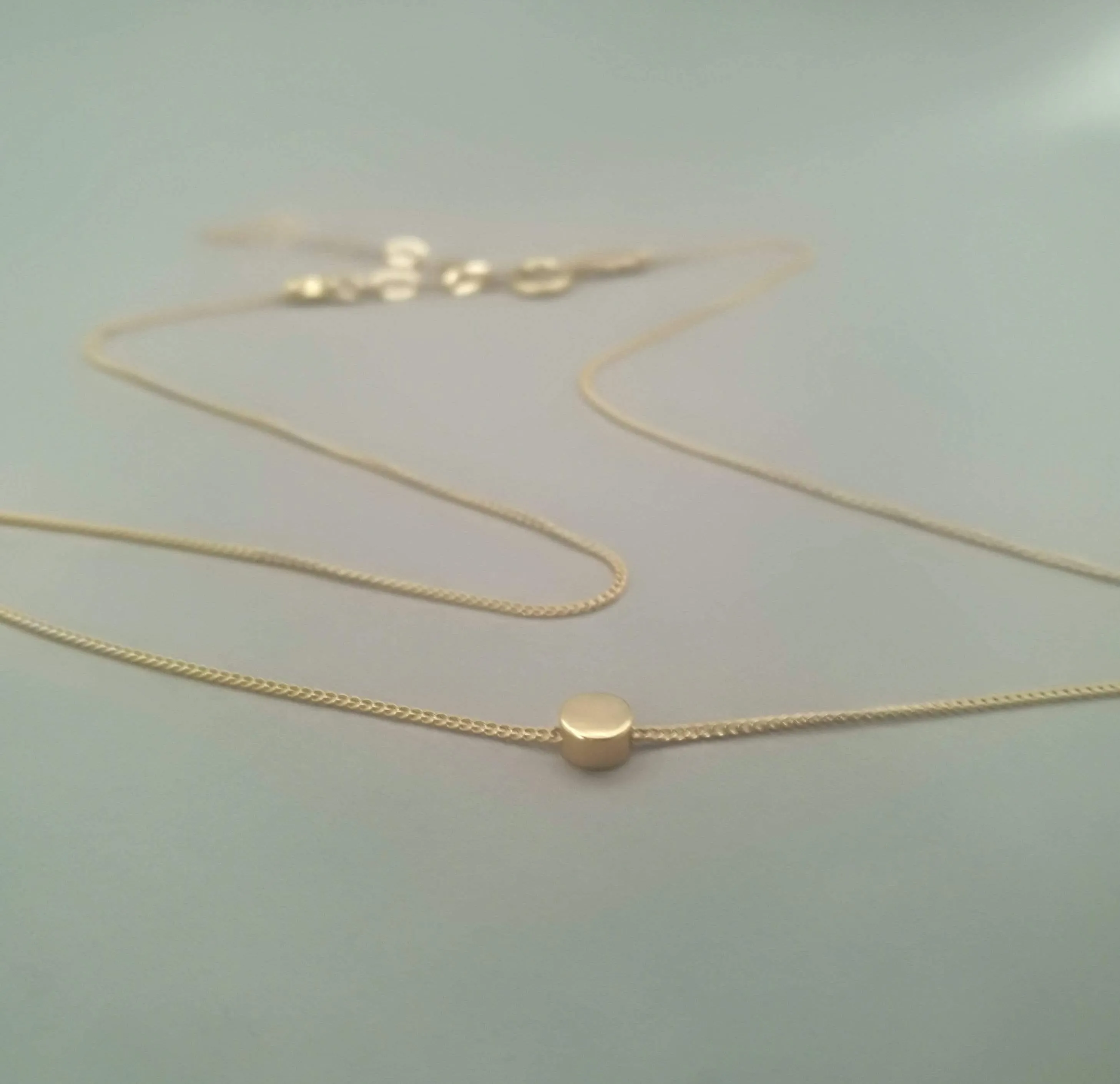 Gold Rope Choker and Dot Necklace - Set Of 2 Necklaces