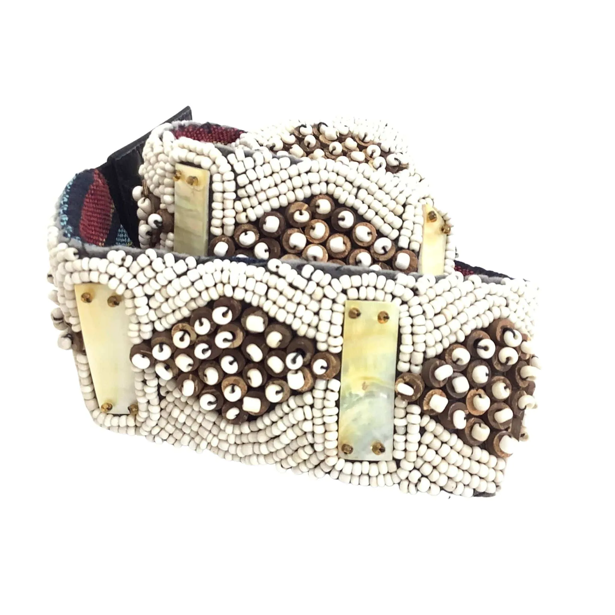 Hand-Beaded Vintage Belt