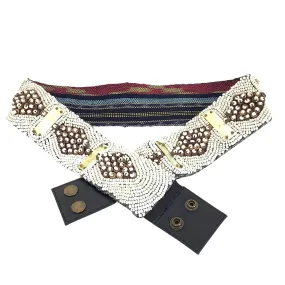 Hand-Beaded Vintage Belt