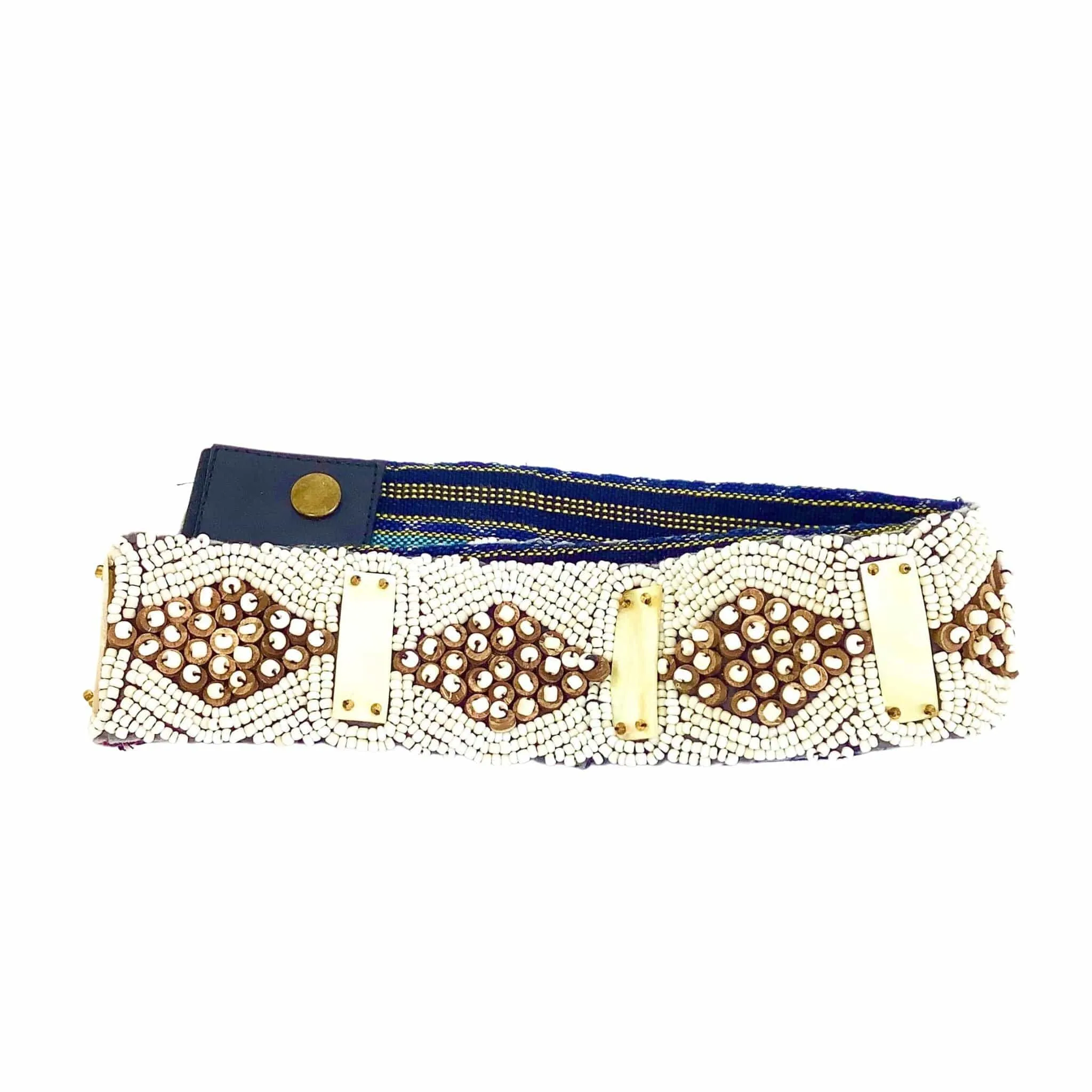 Hand-Beaded Vintage Belt