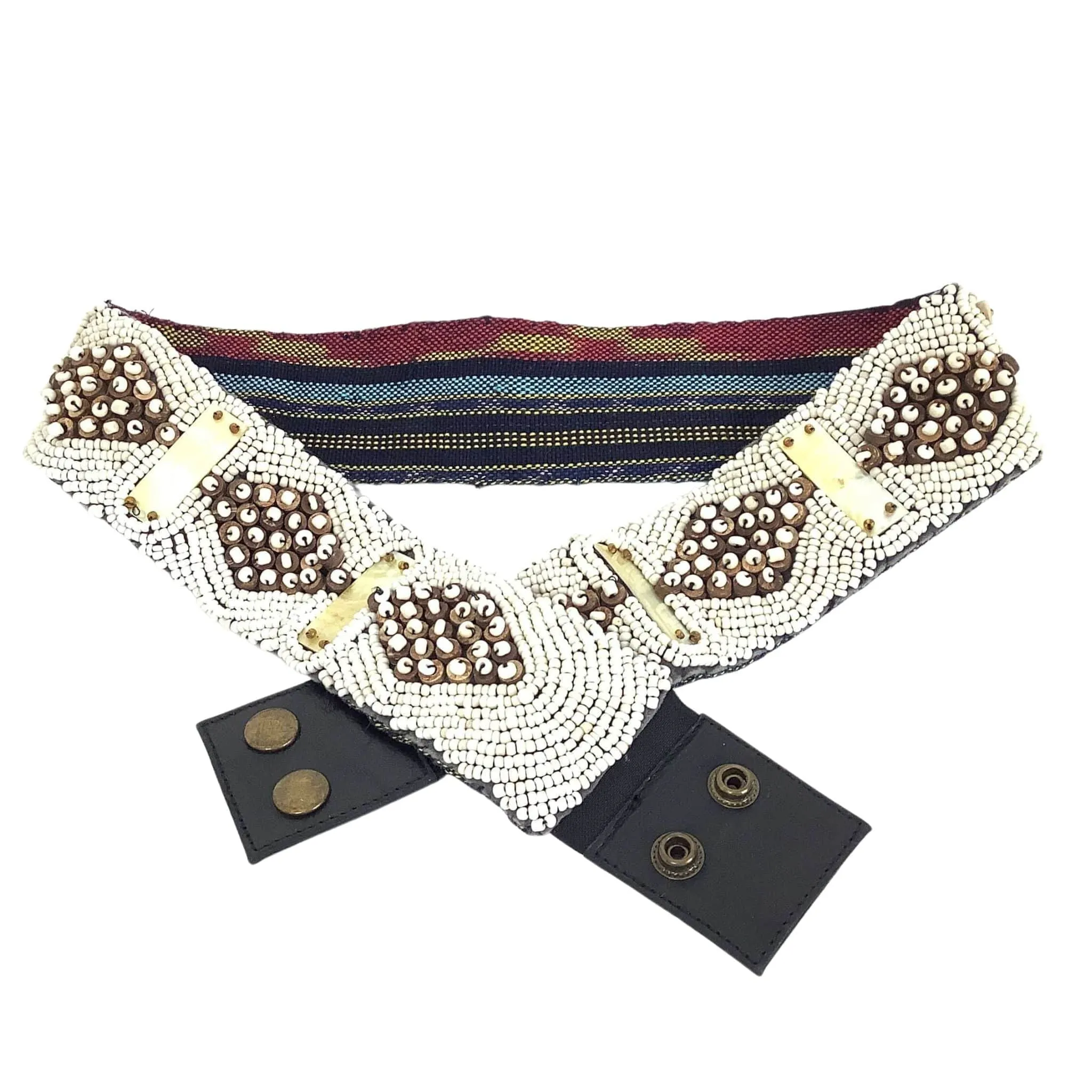 Hand-Beaded Vintage Belt