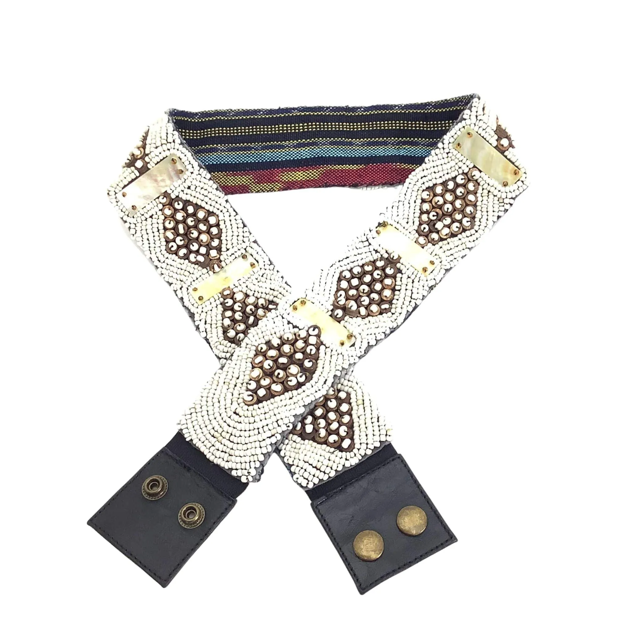 Hand-Beaded Vintage Belt