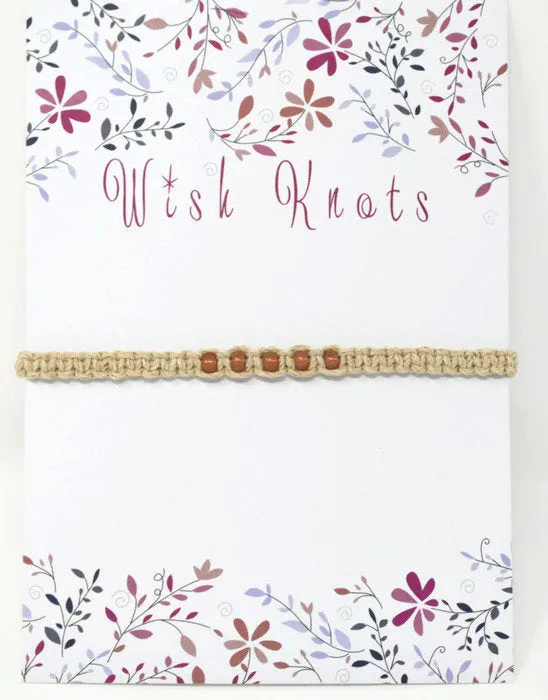 Hemp Macrame Bracelet - Copper Beach Holiday Bracelet. Stacking Bracelet.