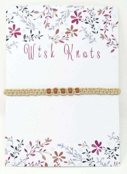 Hemp Macrame Bracelet - Copper Beach Holiday Bracelet. Stacking Bracelet.