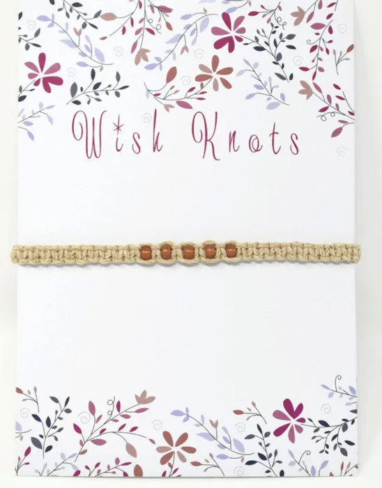 Hemp Macrame Bracelet - Copper Beach Holiday Bracelet. Stacking Bracelet.