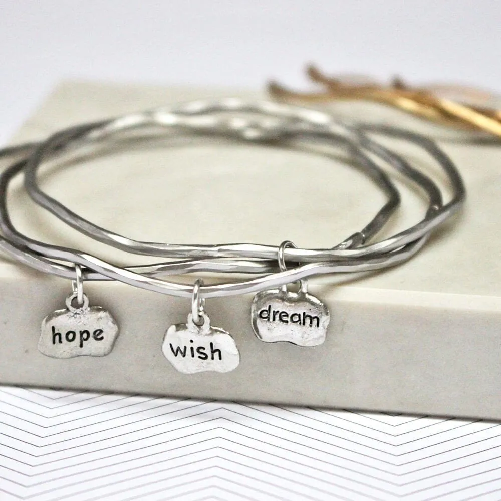 Hope Wish Dream Mantra Bangles