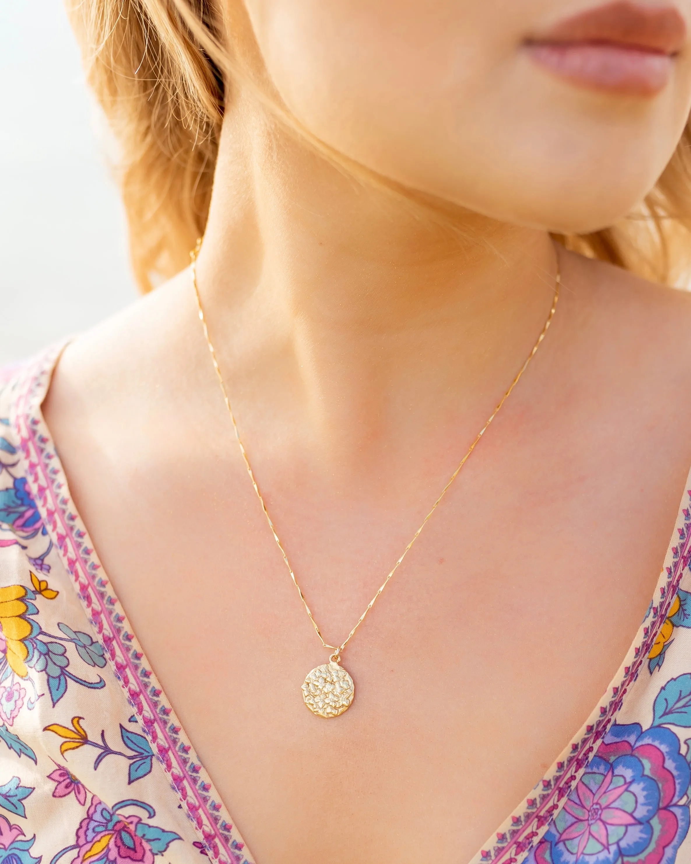 Hydrangea Pendant Necklace