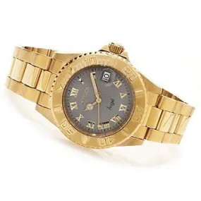 Invicta Angel Charcoal Grey Dial Yellow Gold-plated Ladies Watch 14366