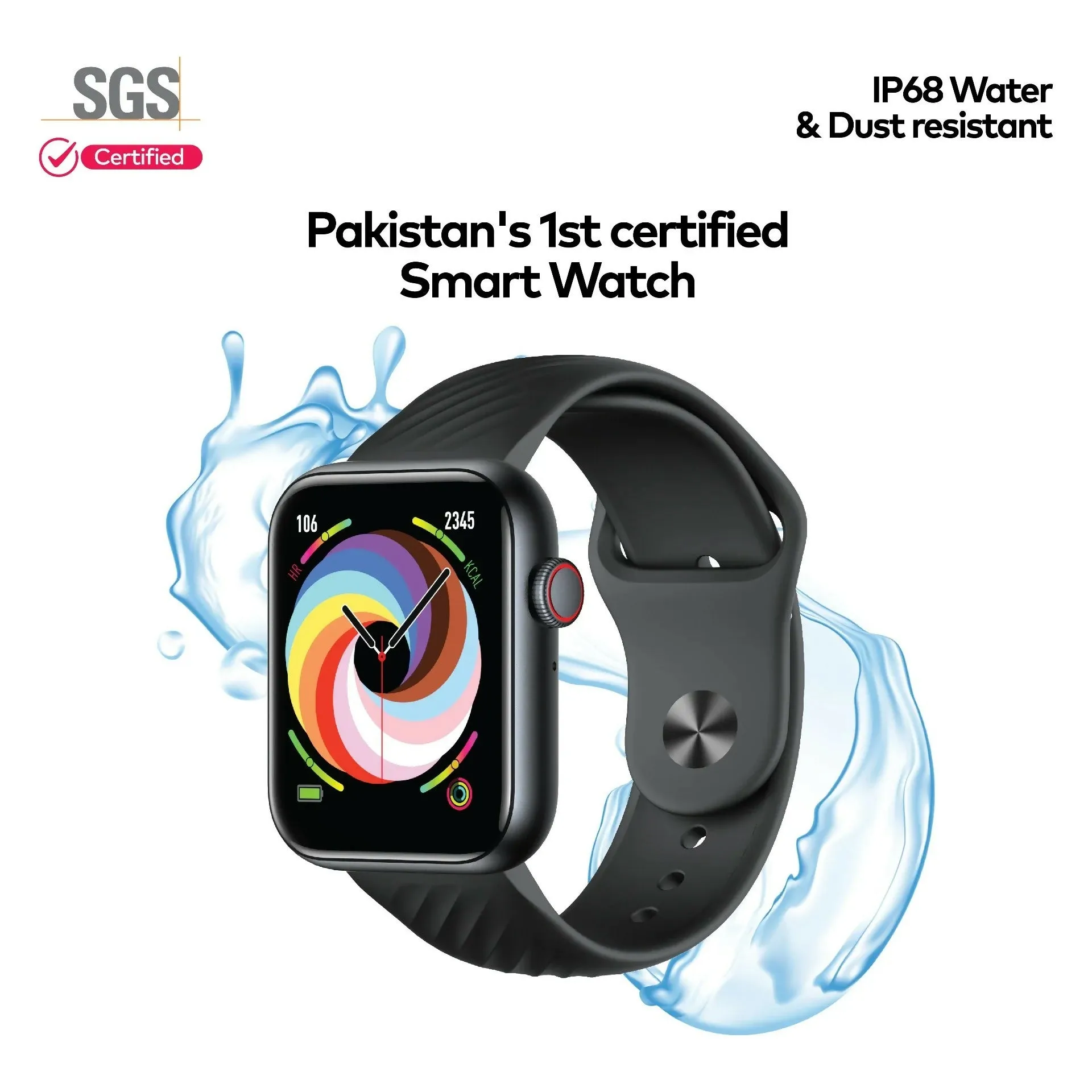 itel O11 Native Storm Smart Watch | IP68 Water & Dust Proof | 1.83" Big HD Display | Bluetooth Calling | 24h Health Monitoring | 100  Watch Faces & Sports Modes
