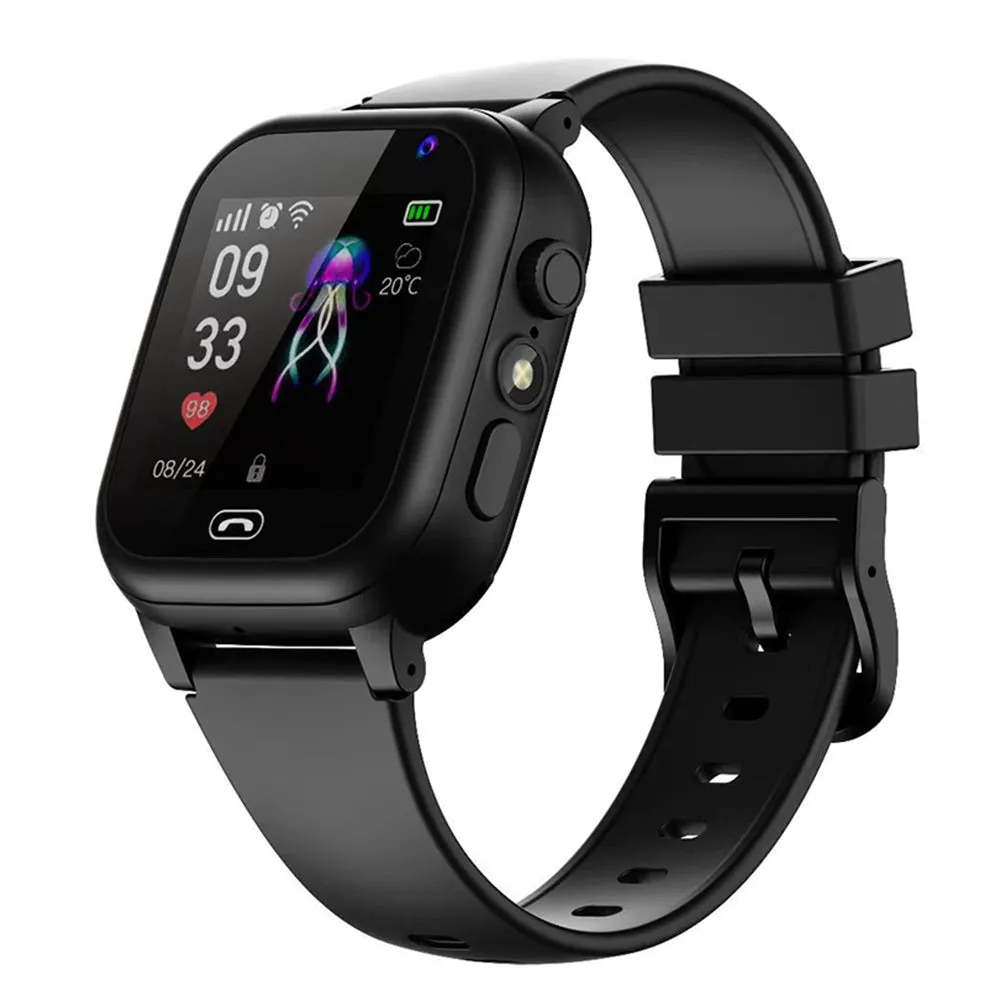 Kids Smart Watch Touch Screen Tracker Location Watch Black