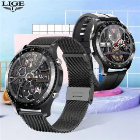 LIGE 2020 New Smart watch Men Bluetooth call waterproof Sports fitness watch health Tracker weather display smartwatch woman Box