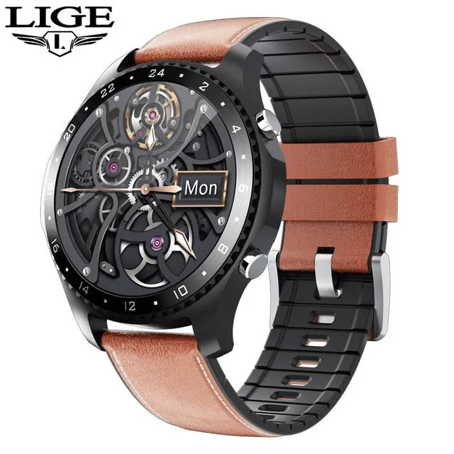 LIGE 2020 New Smart watch Men Bluetooth call waterproof Sports fitness watch health Tracker weather display smartwatch woman Box