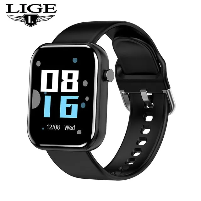 LIGE Women Smart Watch IP68 Waterproof 1.54 Full Touch Screen Sport Smart Watch Women Heart Rate Fitness Tracker Men smart watch