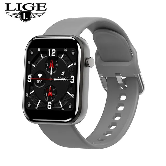 LIGE Women Smart Watch IP68 Waterproof 1.54 Full Touch Screen Sport Smart Watch Women Heart Rate Fitness Tracker Men smart watch