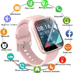 LIGE Women Smart Watch IP68 Waterproof 1.54 Full Touch Screen Sport Smart Watch Women Heart Rate Fitness Tracker Men smart watch