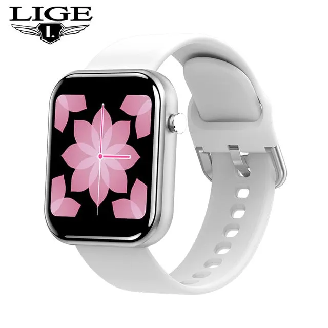 LIGE Women Smart Watch IP68 Waterproof 1.54 Full Touch Screen Sport Smart Watch Women Heart Rate Fitness Tracker Men smart watch