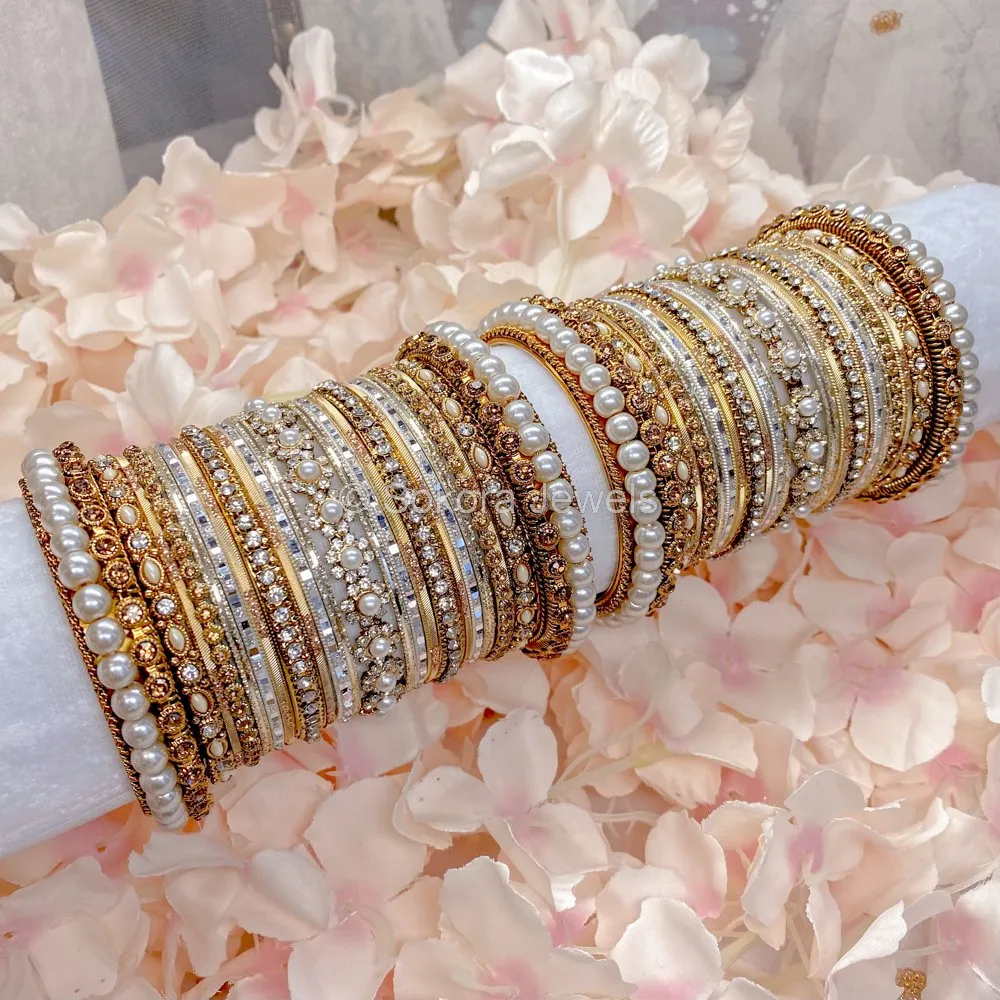 Lucie Bangle Set - Golden Shimmer