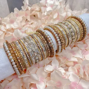 Lucie Bangle Set - Golden Shimmer
