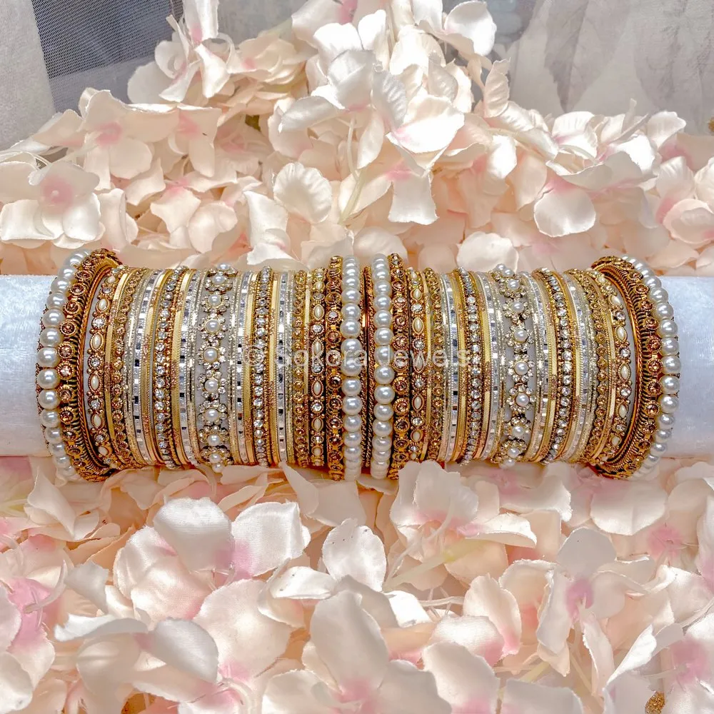 Lucie Bangle Set - Golden Shimmer