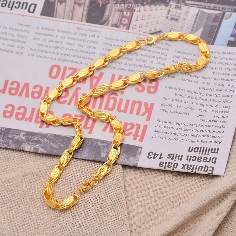 Man Chain NecklaceEthiopian Necklace for Man Women collares Gold Color Africa Jewelry
