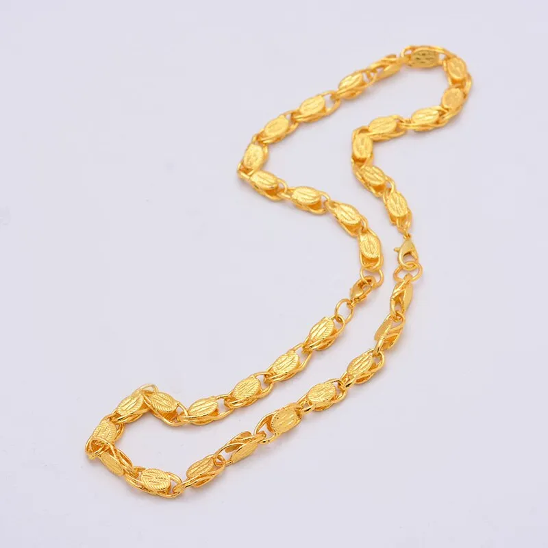 Man Chain NecklaceEthiopian Necklace for Man Women collares Gold Color Africa Jewelry