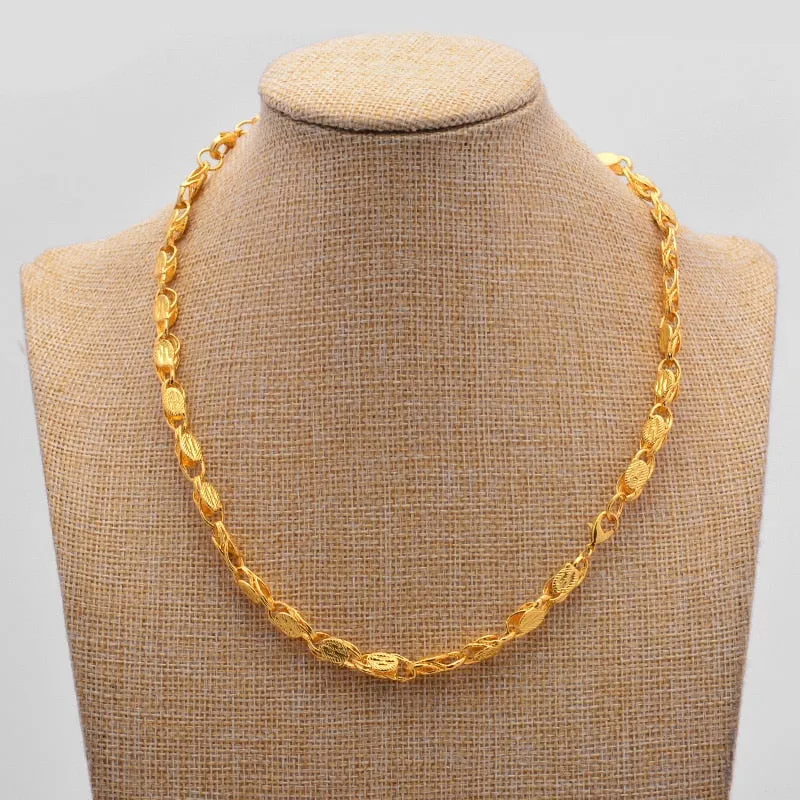 Man Chain NecklaceEthiopian Necklace for Man Women collares Gold Color Africa Jewelry