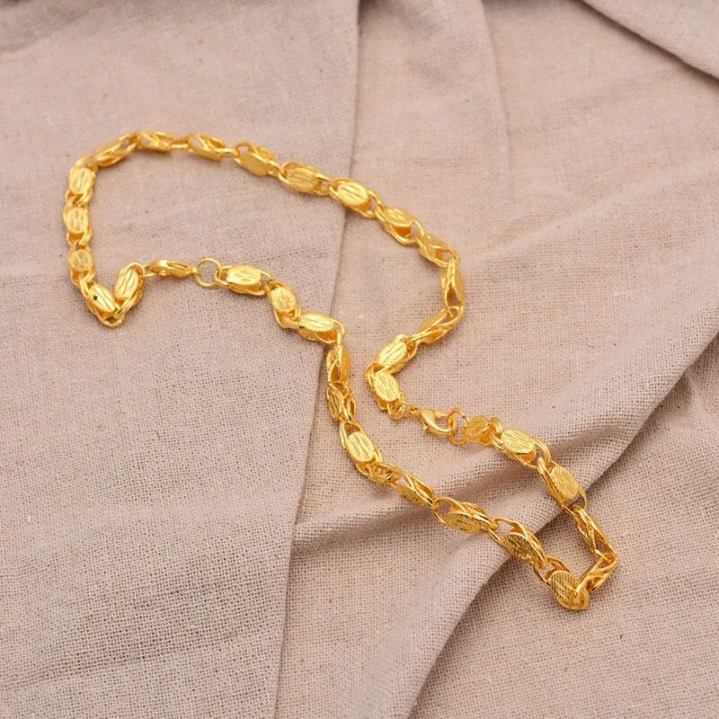 Man Chain NecklaceEthiopian Necklace for Man Women collares Gold Color Africa Jewelry