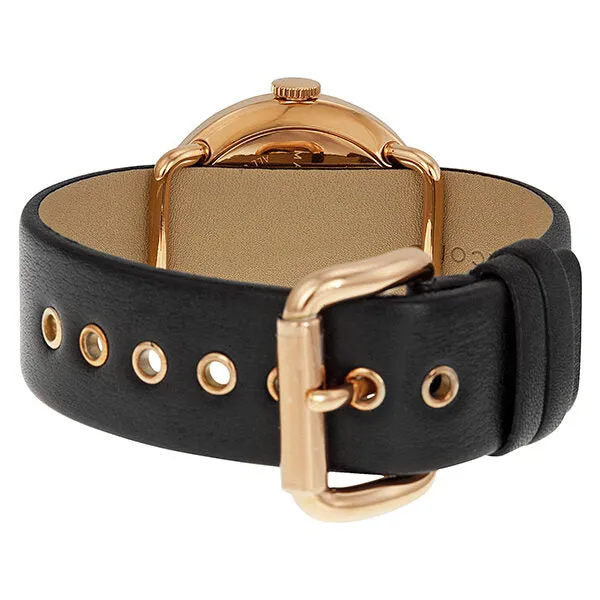 Marc By Marc Jacobs Black Dial Black Leather Ladies Watch MBM1225
