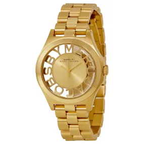 Marc by Marc Jacobs Henry Champagne Dial Gold-plated Ladies Watch MBM3292