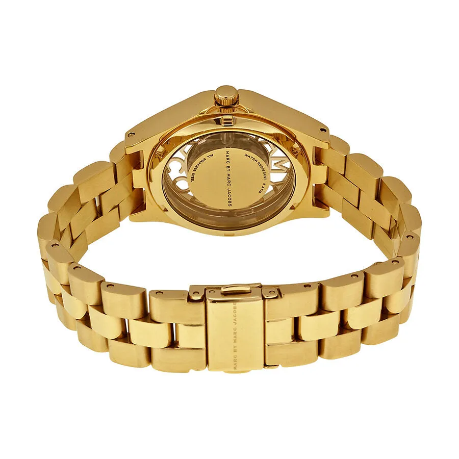 Marc by Marc Jacobs Henry Champagne Dial Gold-plated Ladies Watch MBM3292