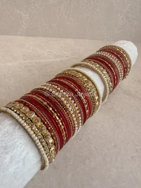Maroon Bridal Bangle set