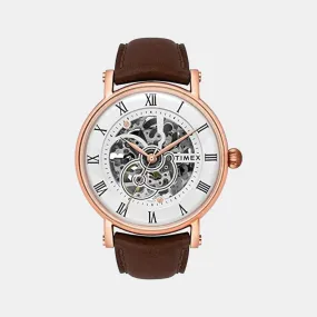 Men's White Analog Leather Watch TWEG16703