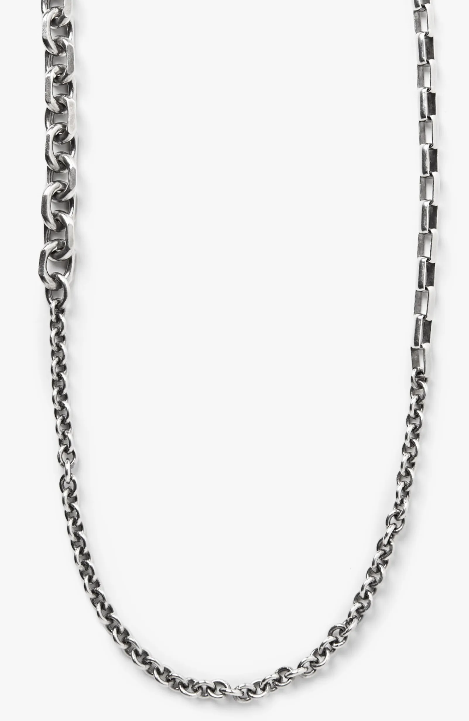 MIXED CHAIN STERLING SILVER NECKLACE 135
