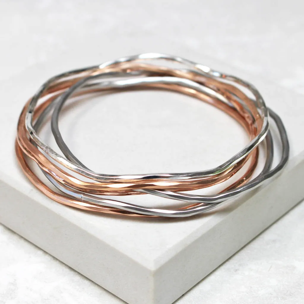 Mixed Metal Stacking Bangles