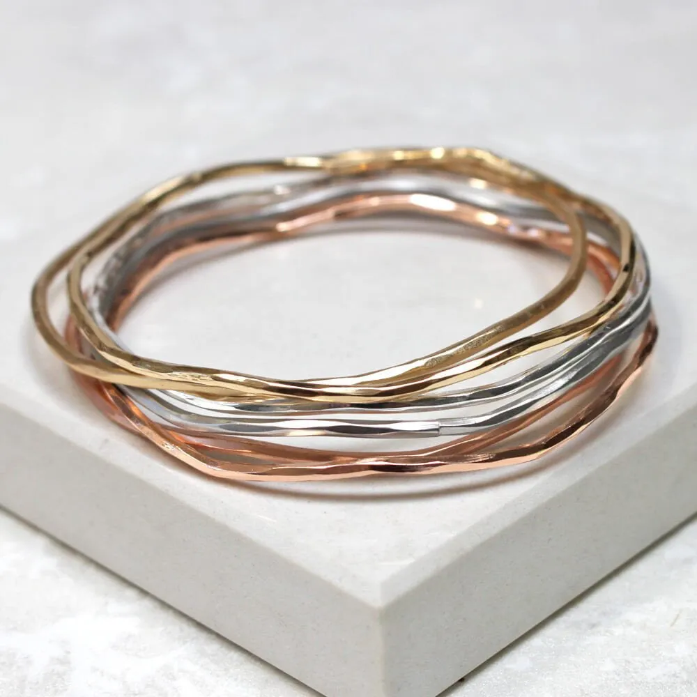 Mixed Metal Stacking Bangles