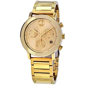 Movado Bold Chronograph Quartz Gold Dial Men's Watch 3600682