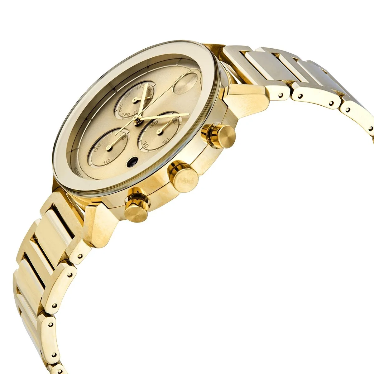 Movado Bold Chronograph Quartz Gold Dial Men's Watch 3600682